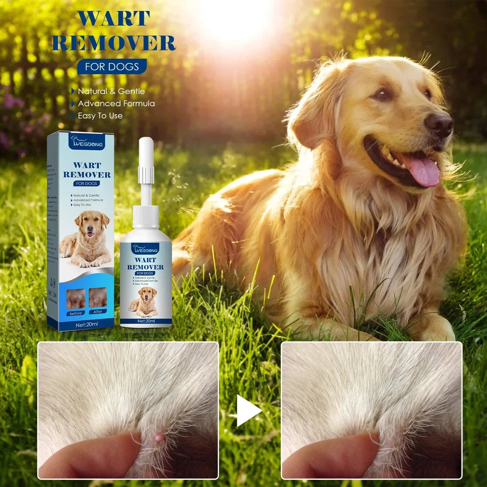 Pet Warts Remover Liquid Dogs Skin Care Cats Corns Papilloma No Irritation Remedy Fast Eliminate Moles Warts Pet Skin Treatment