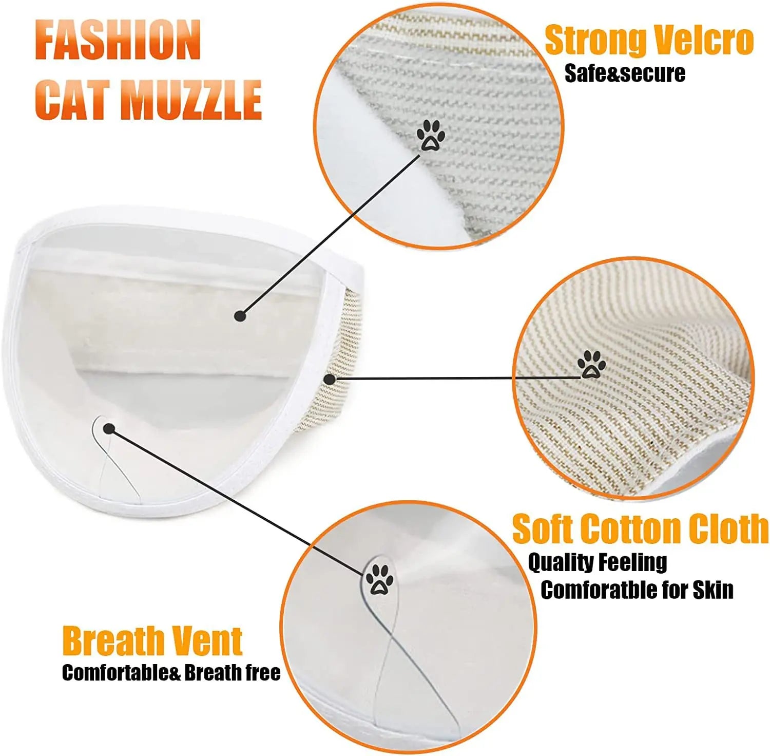 Cat Muzzle Cat Helmet Adjustable Hood Breathable Anti Bite Muzzles Prevent Cats Small Dogs From Biting for Small Pets Grooming